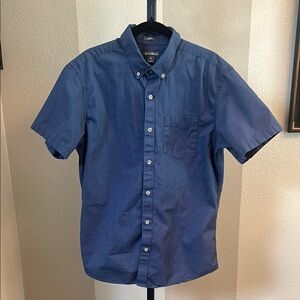 Eddie Bauer Blue Casual Button Down Shirt Relaxed Fit